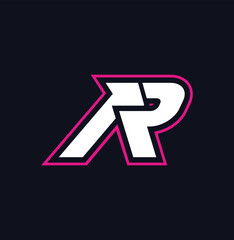 Creative initial Letter A, R, AR OR RA monogram logo template