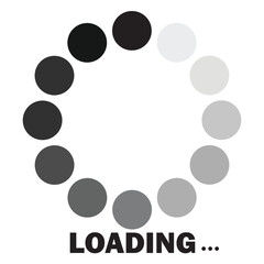 Loading vector icon. Template Loading Icon Vector. Loading icon on white background. vector illustration.