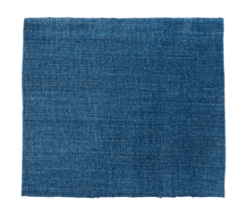 Piece of torn denim on a white background. Denim texture