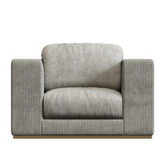 armchair isolate on a transparent background, interior furniture, 3D illustration, cg render
