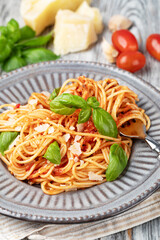 Pasta with tomato sauce