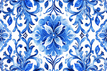 Talavera pattern. Azulejos portugal. Turkish ornament. Moroccan tile mosaic. Spanish porcelain. Ceramic tableware, folk print. Spanish pottery. Ethnic background. Mediterranean seamless wallpaper.