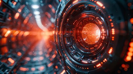 Obraz premium Futuristic scene of the world