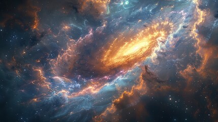 Futuristic scene of the world