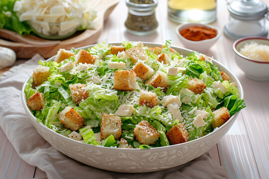 Closeup of Caesar Salad