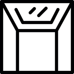 Simple black and white icon of a security gate, perfect for representing access control