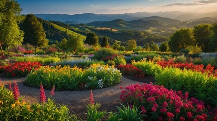 Obraz premium Summer garden where you can fall in love