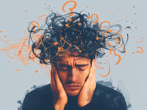 Messy-haired man in black shirt