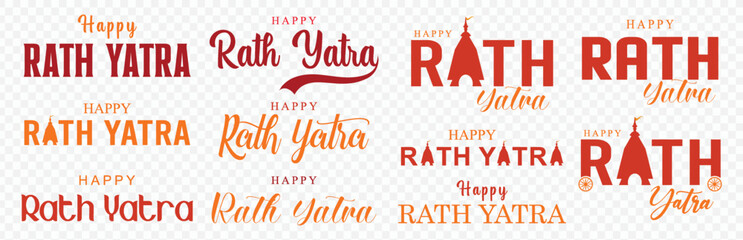 Jagannath Puri Rath Yatra, Typography, Calligraphy, Text. Font. Social Media Banner,
