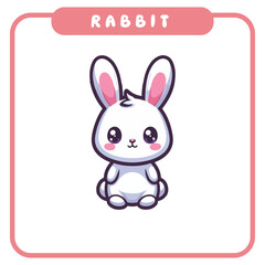 Cute Rabbit, Coloring Book