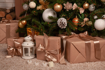 christmas tree with presents