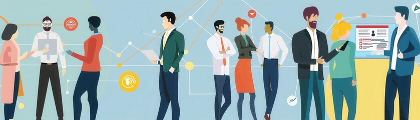 Fototapeta premium Participate in industry events Network with potential clients and partners at relevant conferences and exhibitions