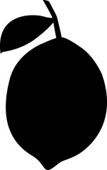 Isolated lemon silhouette.
Whole lemon silhouette.
lemon with leaves silhouette vector.