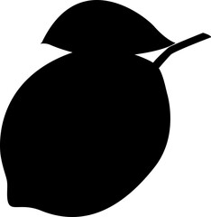 Isolated lemon silhouette.
Whole lemon silhouette.
lemon with leaves silhouette vector.
