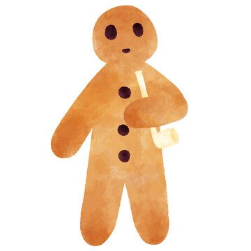 ドイツのパンのイラスト　Weckmann（ウェッグマン）