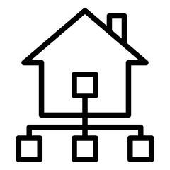 home line icon vector illustration isolated on white background