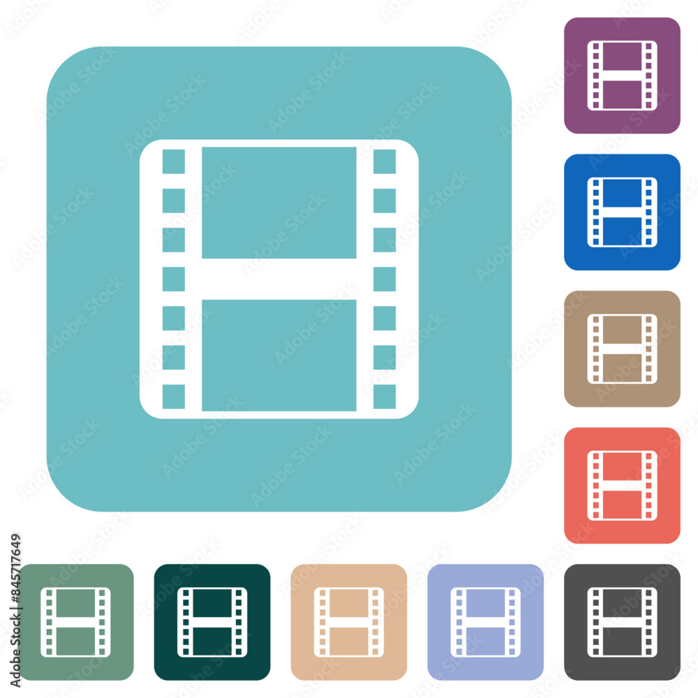 Canvas Prints Film strip rounded square flat icons