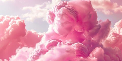 Fototapeta premium A cloudy sky filled with pink clouds, suitable for background or atmosphere use