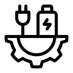 Electric battery plug gear