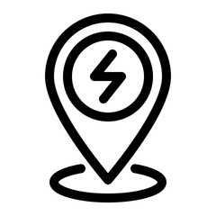 Electric charge map icon