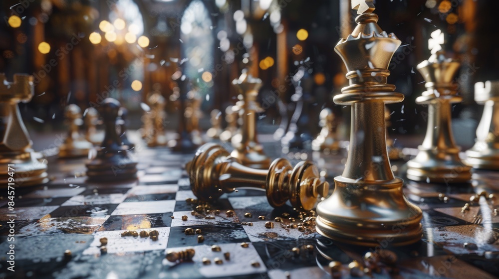 Poster chess game in progress