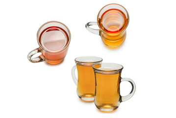 A cup of tea isolated on  white background.