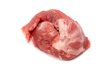 Raw pork tenderloin isolated on a white background.  Fresh meat.