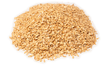 Oat-flakes isolated on a white background.