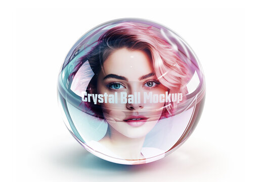 Crystal Ball Mockup. Ai Generative