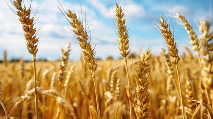 Fototapeta premium The wheat field is prepared for reaping