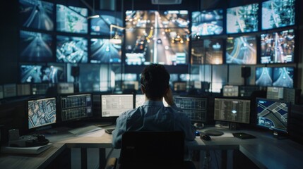 Control Room Monitoring Traffic Systems, Generative AI
