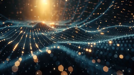 Obraz premium The abstract technology big data concept explores the integration of advanced algorithms and vast information for innovation