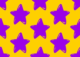 Pattern with starfish. Starfish on a colored background. Starfish silhouette. Underwater world. Summer time, entertainment and rest. Stars.