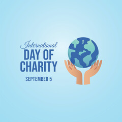International Day of Charity vector design template good for celebration usage. flat design. charity illustration. eps 10.