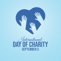 International Day of Charity vector design template good for celebration usage. flat design. charity illustration. eps 10.