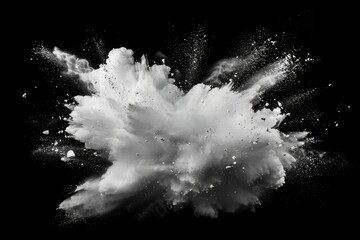 A close-up shot of a cloud of powder in mid-air, with a soft focus effect
