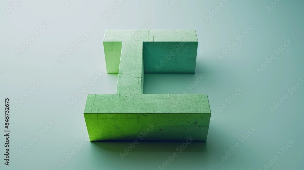 Poster a pair of small green blocks placed on a flat surface, possibly for decoration or display