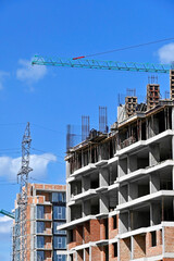 Building construction site and power line