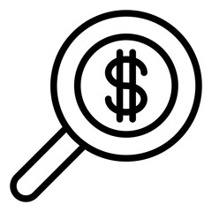 financial line icon vector illustration isolated on white background