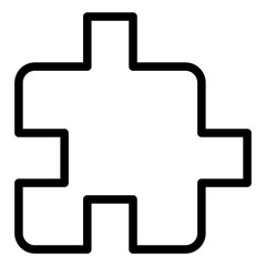 puzzle line icon vector illustration isolated on white background