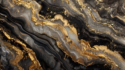 Black and golden marble texture