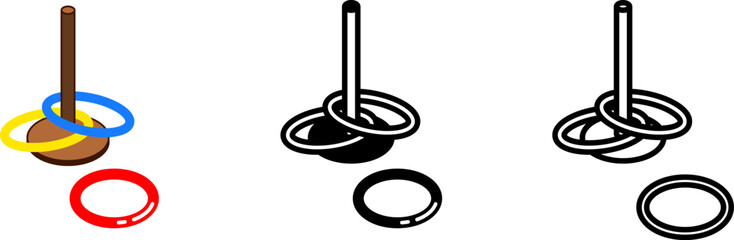 Ring toss game icon , vector illustration