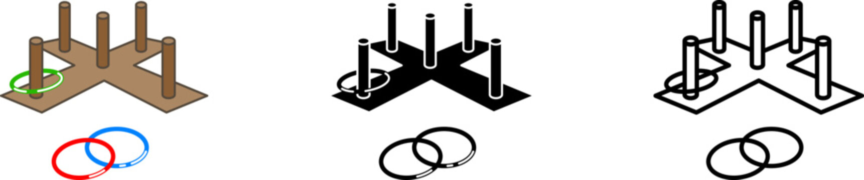 Ring toss game icon , vector illustration
