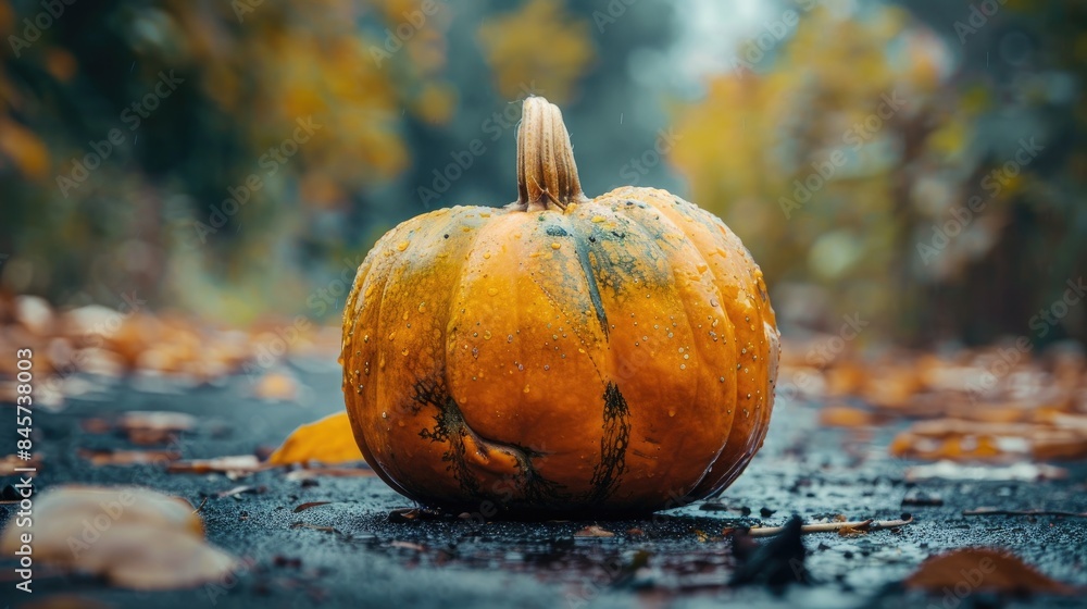 Canvas Prints The vivid portrayal of a pumpkin