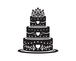 birthday cake Silhouette Illustration Vector Graphic Design Art Shadow Shape design