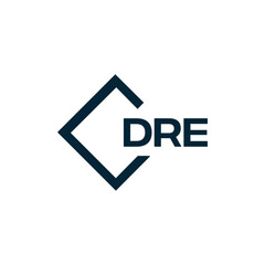 DRE logo. D R E design. White DRE letter. DRE, D R E letter logo design. D R E letter logo design in FIVE, FOUR, THREE, style. letter logo set in one artboard. D R E letter logo vector design.