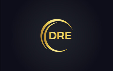 DRE logo. D R E design. White DRE letter. DRE, D R E letter logo design. D R E letter logo design in FIVE, FOUR, THREE, style. letter logo set in one artboard. D R E letter logo vector design.