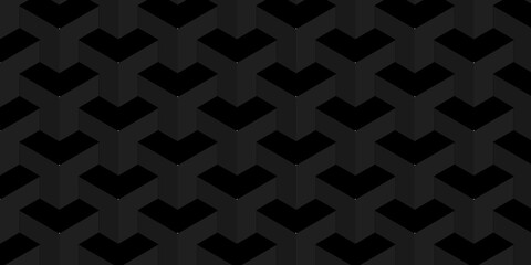  Minimal cubes geometric tile and mosaic wall grid backdrop hexagon technology wallpaper background. Black and gray block cube structure backdrop grid triangle texture vintage design.
