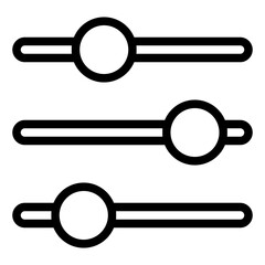 sliders line icon vector illustration isolated on white background