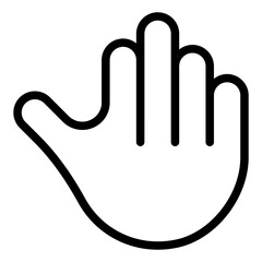 hand line icon vector illustration isolated on white background